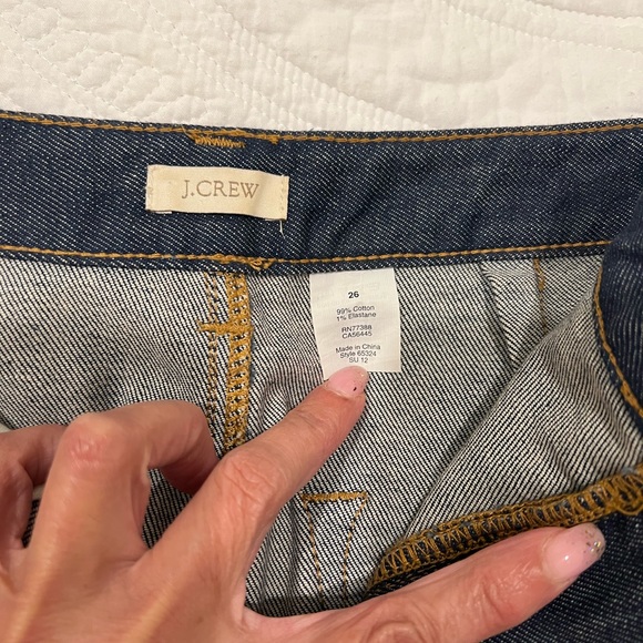 Women dark blue jeans pencil skirt Jcrew - Picture 2 of 3